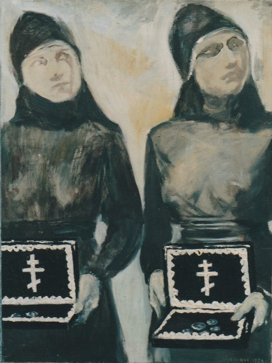 5. pénzgyűjtés 1994.o.v.80x60cm 5. pénzgyűjtés 1994.o.v.80x60cm